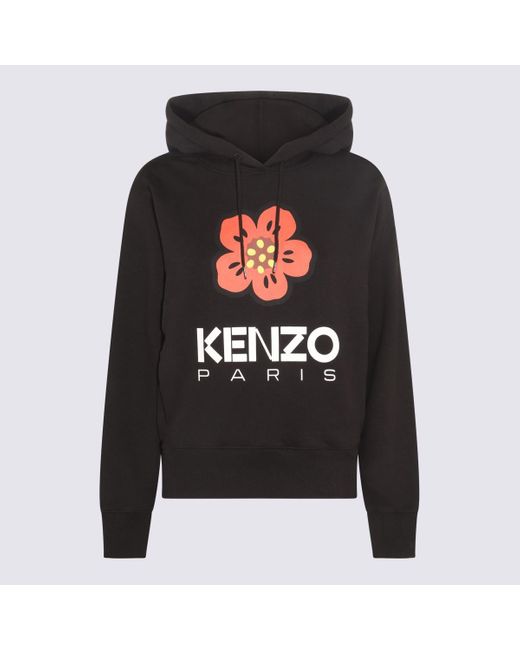 KENZO Cotton Boke Flower Sweatshirt in Black | Lyst