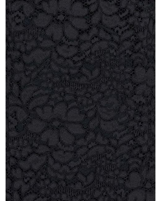 Plain Black Maxi Dress With Rear Concealed Zip Closure And All-Over Embroidery