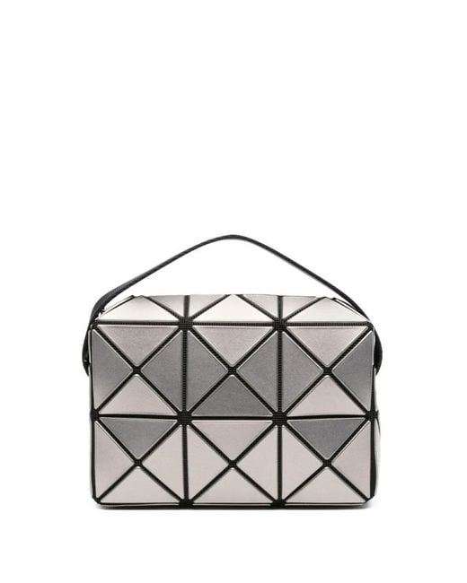 Issey Miyake Gray Cuboid Metallic Shoulder Bag Bags