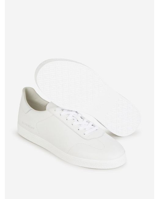 Givenchy White Leather Town Sneakers for men