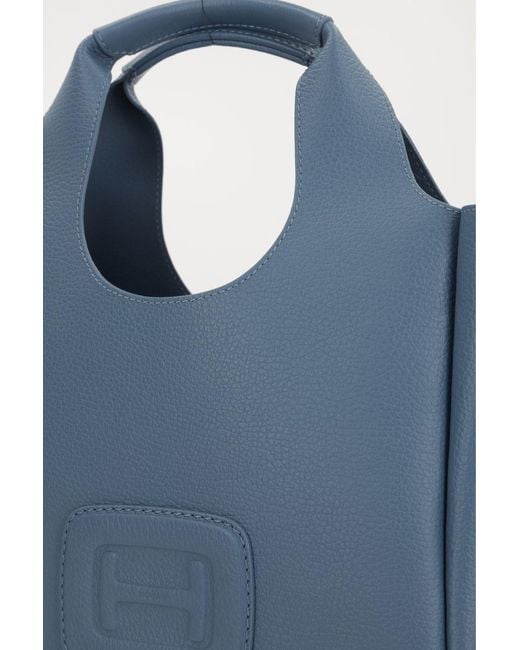 Hogan Blue H-Bag Small Leather Tote Bag