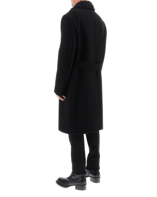 Lanvin Black Wool Oversize Coat for men