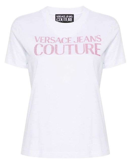 Versace White T-Shirt With Logo