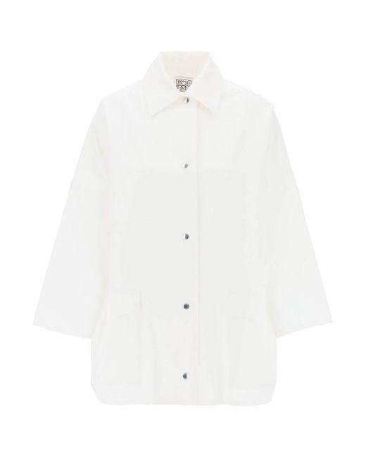 Totême  White Toteme Organic Cotton Overshirt For