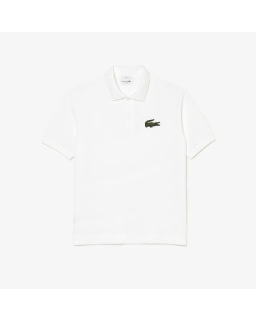 Lacoste White Robert Georges Core Polo for men