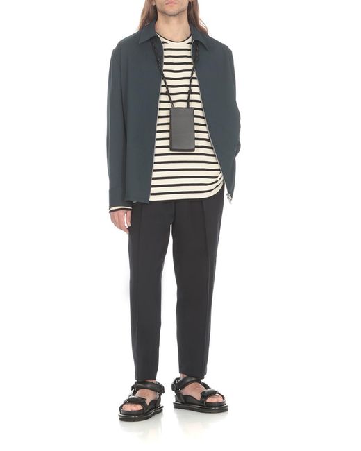 Jil Sander Black Multi Stripe Sweatshirt for men