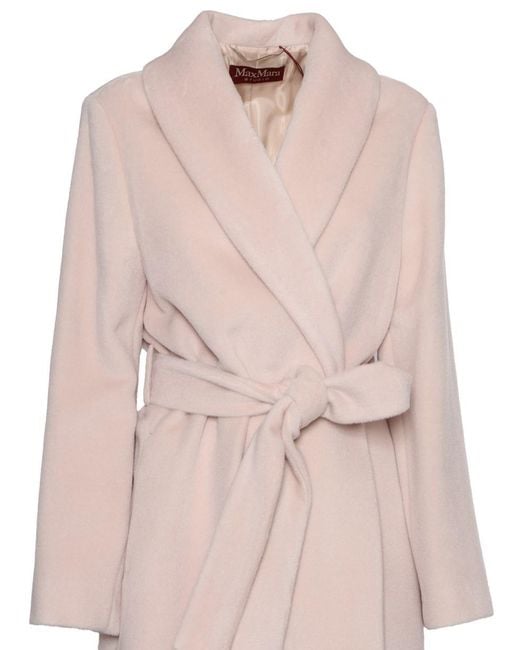 Max Mara Studio Pink Double-Breasted Coat