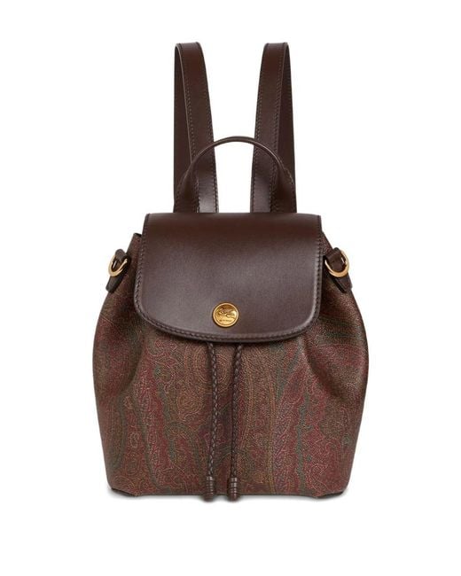 Etro Brown Backpack S Arnica 18.5X10X22 Bags