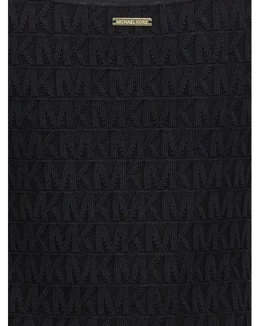 MICHAEL Michael Kors Black Jacquard Logo Dress