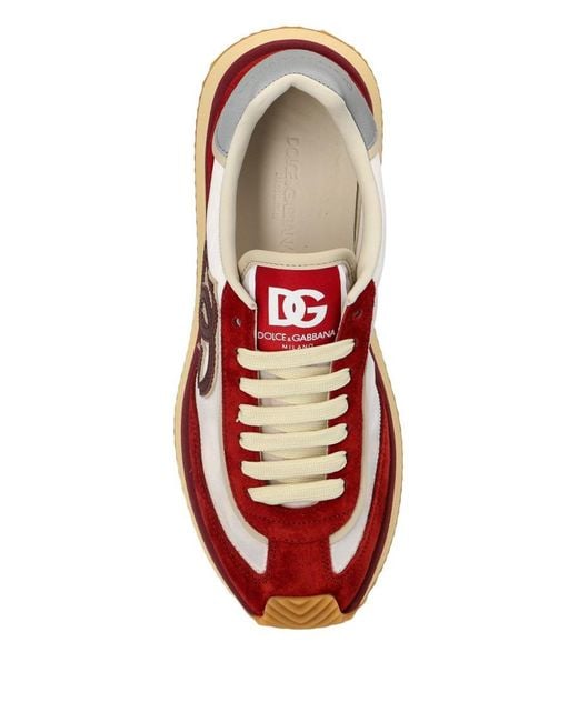 Dolce & Gabbana Red Flat Shoes