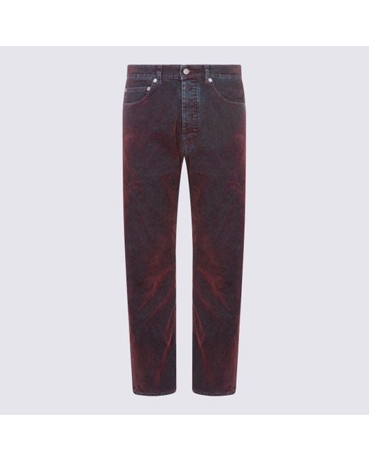 MM6 by Maison Martin Margiela Purple Cotton Pants for men