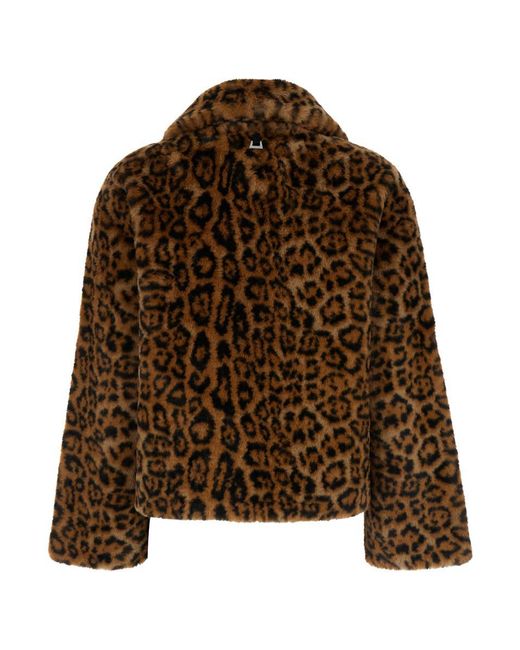 Apparis Recycled Polyester Leopard Coat in Brown Lyst Canada
