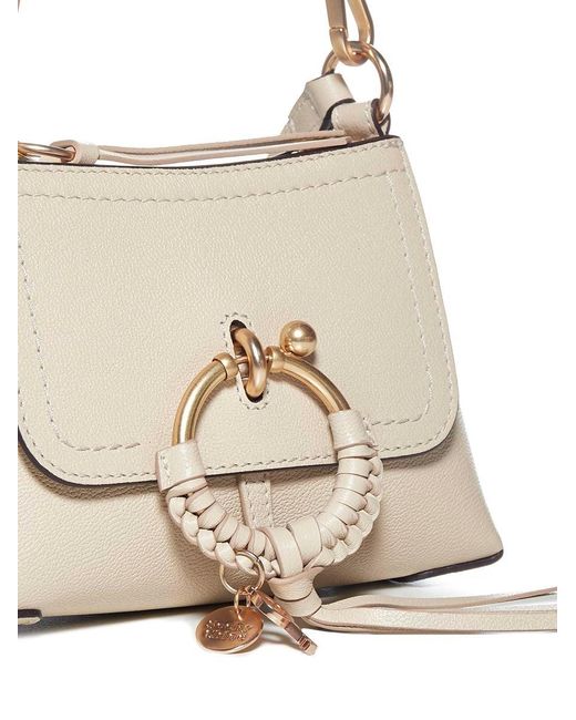 See By Chloé Natural Joan Mini Leather Crossbody Bag