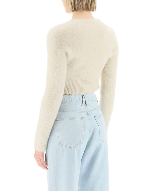 Jacquemus Natural 'la Maille Neve' Cropped Top