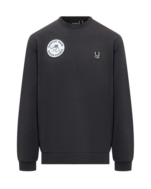 Fred Perry Blue Fred Perry Raf Simons Sweatshirt Crew Neck for men