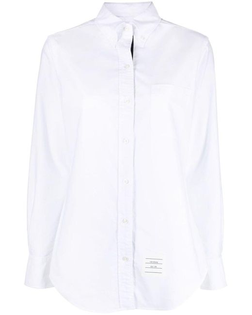 Thom Browne White Rwb Cotton Shirt