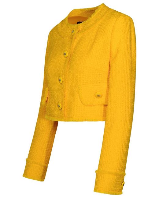 Dolce & Gabbana Yellow Wool Jacket