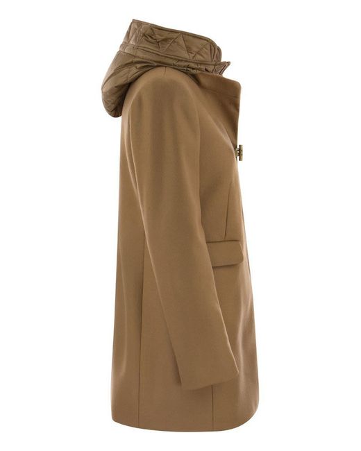 Fay Brown Toggle - Hooded Coat