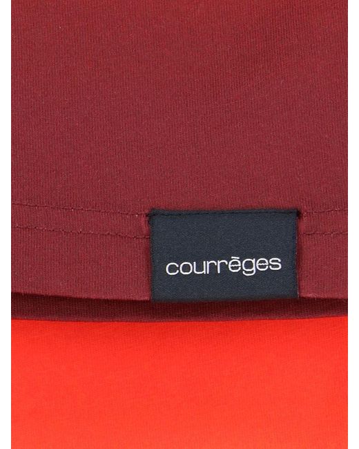 Courreges Red 'gradient Sunset' T-shirt