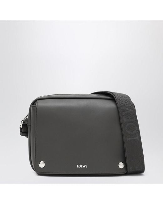 Loewe Gray Dark Media Pebble Shoulder Bag for men