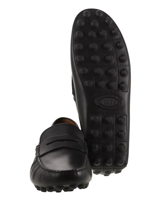 Tod's Black Gommino Bubble Leather for men