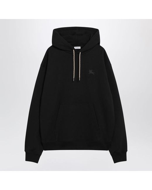 Burberry Black Sweatshirt With Checkpattern Inserts for men