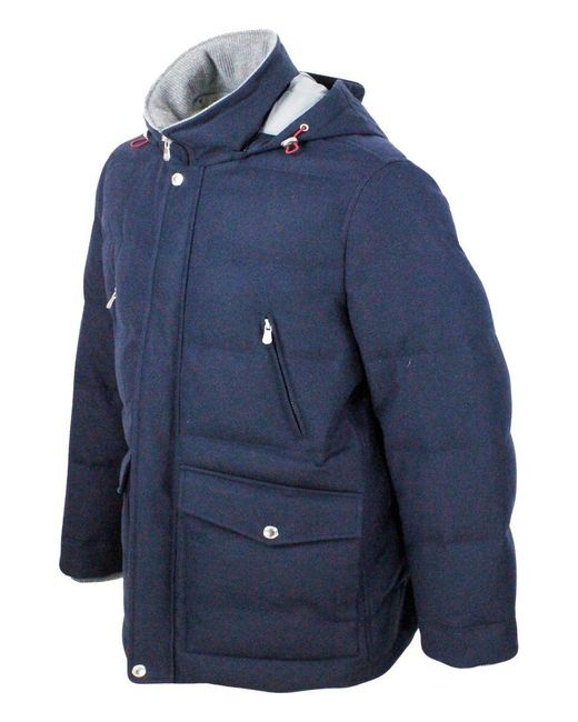 Brunello Cucinelli Blue Coats for men