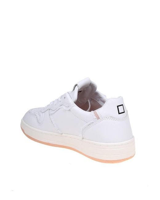 Date White Leather Sneakers