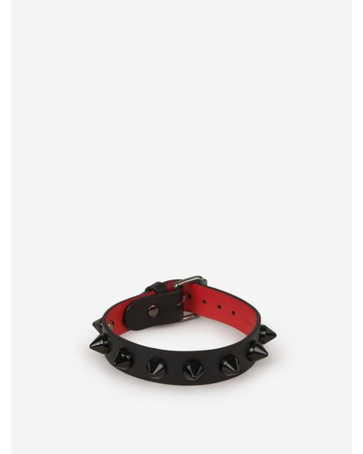 Christian Louboutin Multicolor Loubilink Leather Bracelet for men