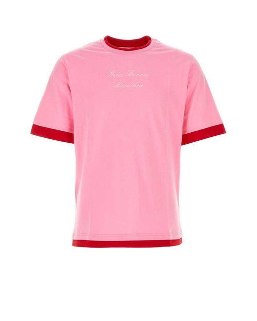 Wales Bonner Pink Cotton Marathon T-Shirt for men