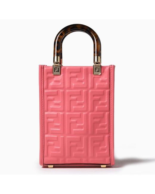 Fendi Mini Sunshine Shopper Bag Pink Dalia | Lyst