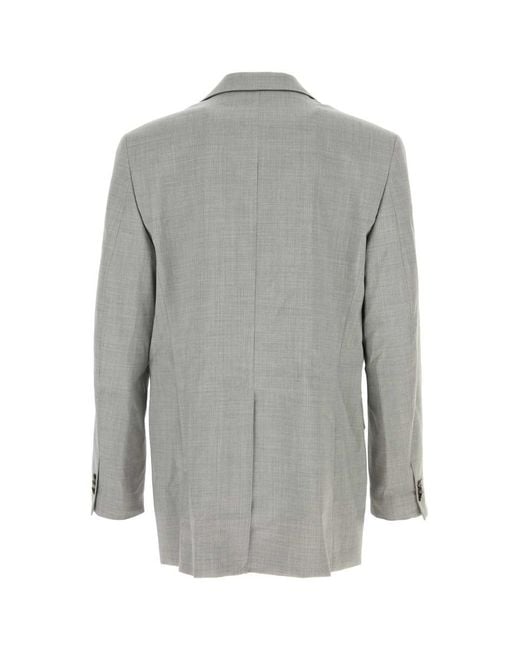 Loewe Gray Grey Wool Blazer for men