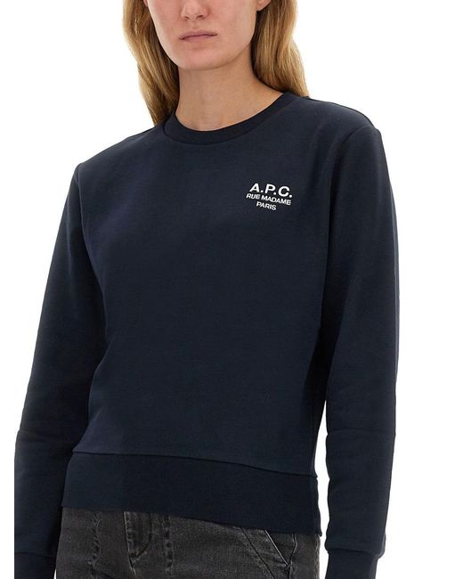 A.P.C. Blue Relaxed Fit Sweatshirt