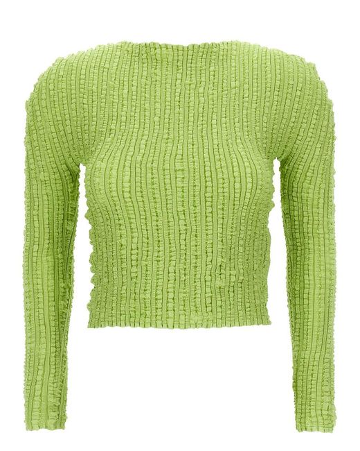 Issey Miyake Green 'Jellyfish Pleats' Sweater