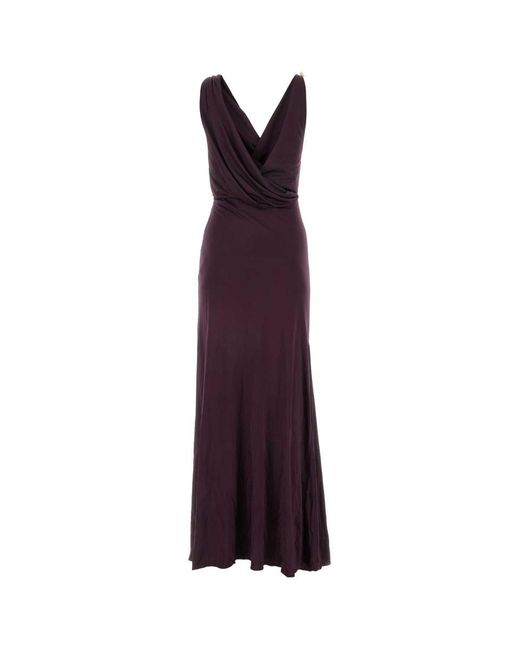 Lanvin Purple Long Dresses