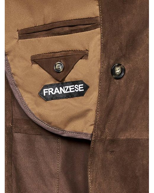 Franzese Collection Brown Franzese Napoli Stefano De Martino Model Blazer for men