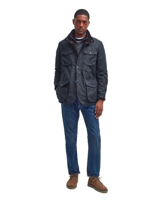 Barbour Blue Giacca Ogston Wax Blu for men