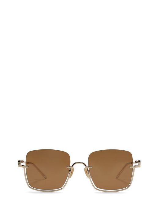 Gucci White Square-frame Sunglasses