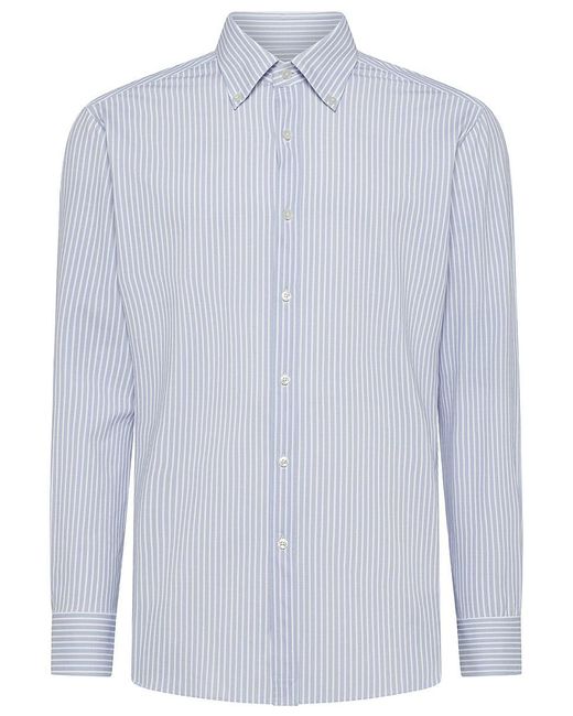 Xacus White Striped Pattern Shirt for men