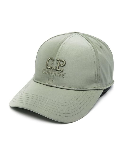 C P Company Gray Chrome-r Logo Cap Accessories for men