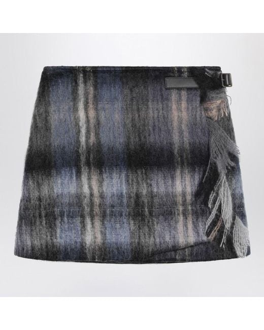 Loewe Black Checked Mini Skirt
