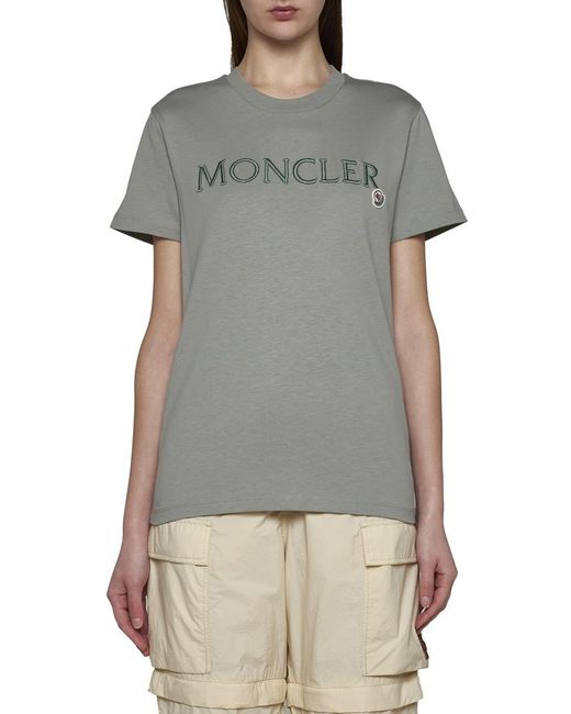 Moncler Gray T-Shirts And Polos