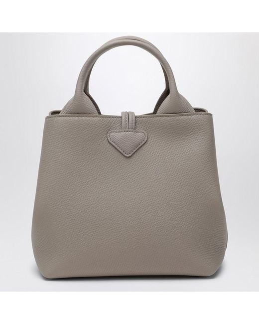 Longchamp Gray Le Roseau Clay-Coloured Bag S