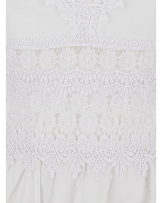 Charo Ruiz White Marilyn' Dress With Crossed Straps
