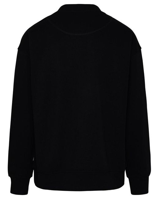 Moose Knuckles Marine Park Black Cotton Sweatshirt for men