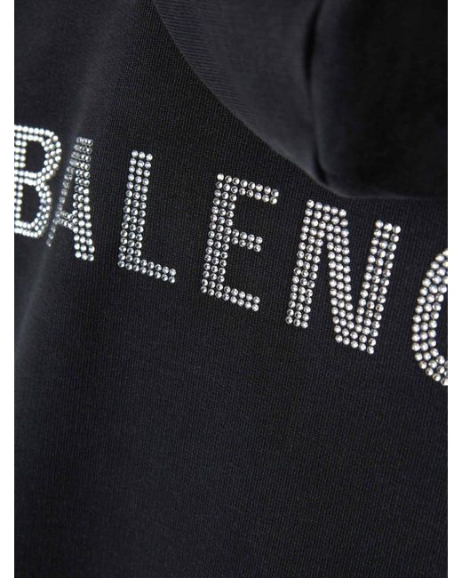 Balenciaga Black Oversized Logo Sweatshirt