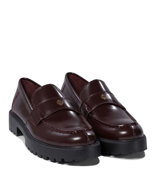Tory Burch Brown Chic Leather Loafers & Slippers For