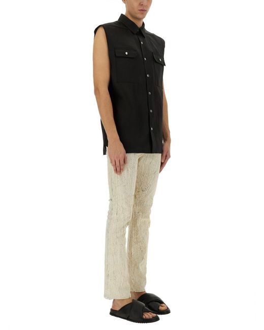 Rick Owens Black Sleeveless Outershirt Jumbo for men