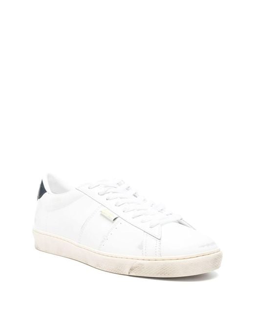 Golden Goose Deluxe Brand White Leather Matchstar Sneakers With Rubber Sole for men