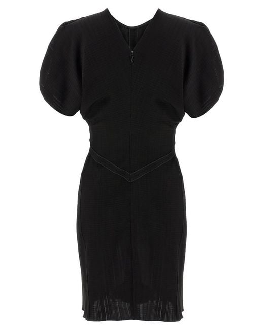Victoria Beckham Black 'Gathered Waist Mini' Dress